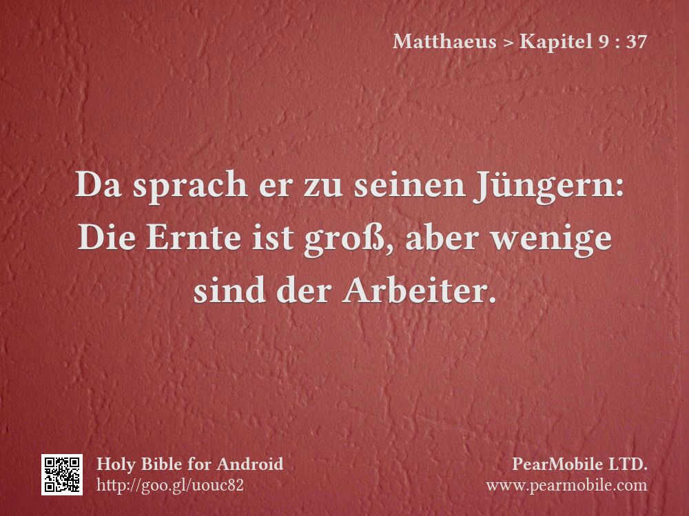 Matthaeus, Kapitel 9:37